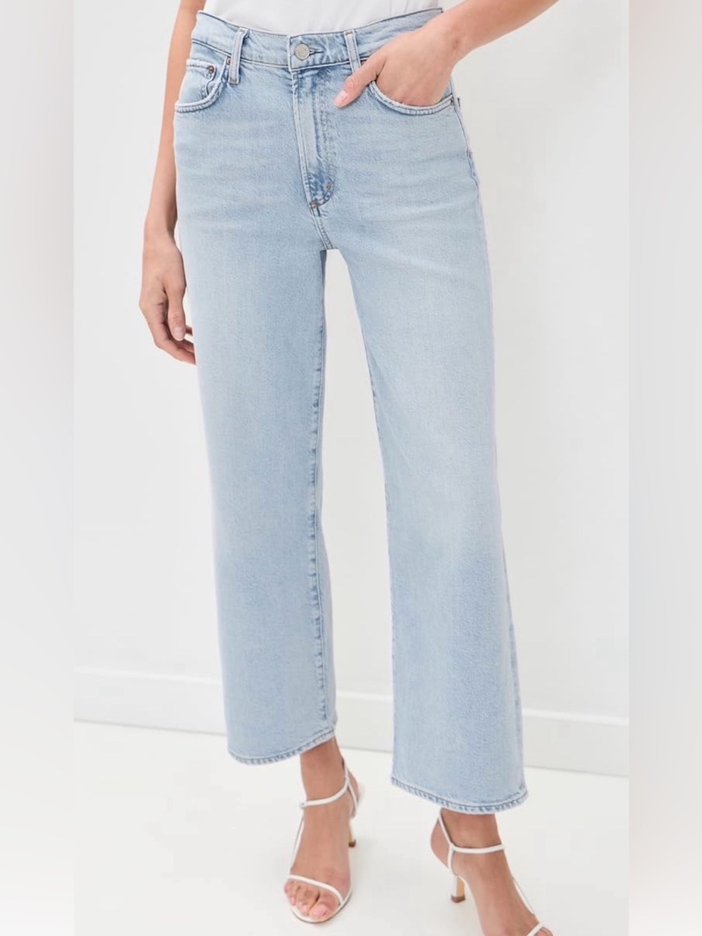 Agolde Harper Light Blue Wide-Leg Jeans Sz 26